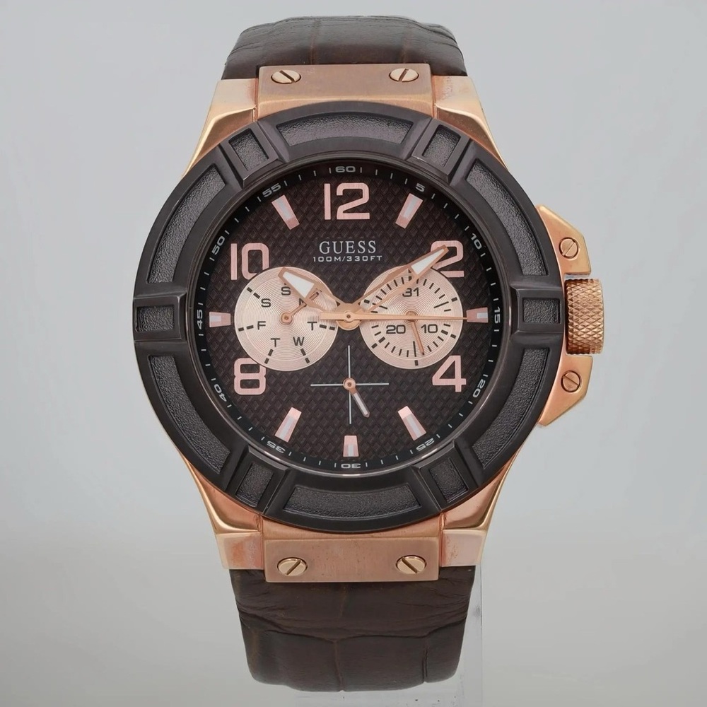 Guess Chronograph Watch with Rose Gold Accents